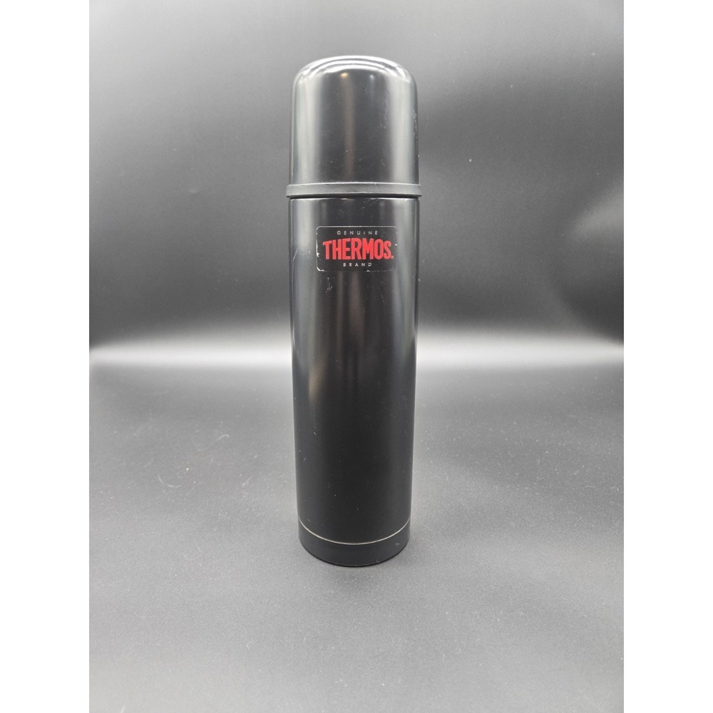Thermos Light and Compact Black stainless steel Flask